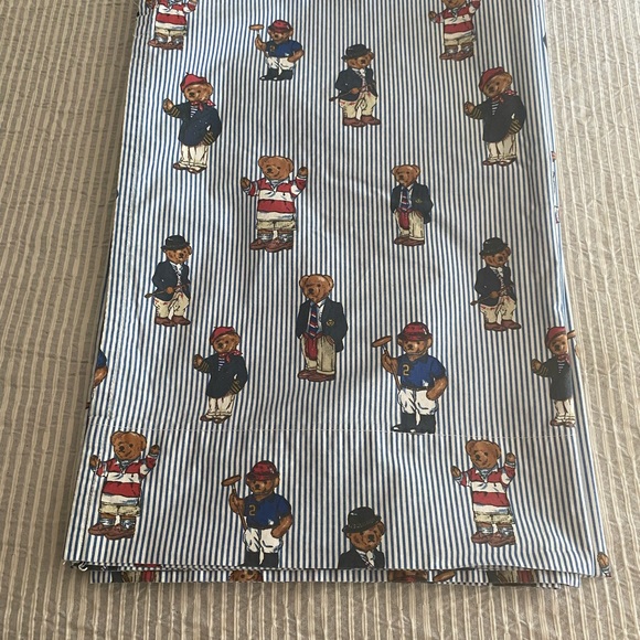Ralph Lauren Polo Bear Flat Sheet - Twin - Picture 5 of 5